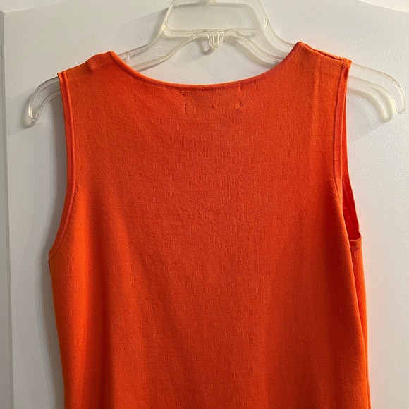 Joseph A. Beaded Orange knit tank - Picture 2 of 8